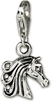 Produktbild von SilberDream Charm Schmuck Armband Anhänger Pferdekopf 925 Echt Silber FC1043