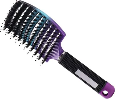 Immagine prodotto di INF Spazzola per capelli ventilata curva grande con setole di cinghiale