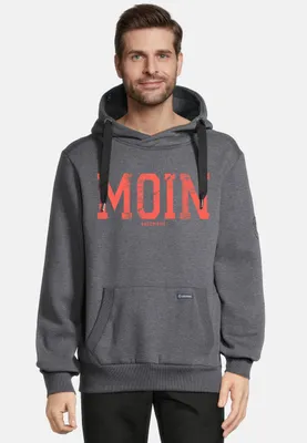 Produktbild von salzhaut Herren Hoodie HEFF - MOIN XL Maritimer Kapuzenpullover Regular Fit – Kuscheliger Sweat-Pullover mit Frontprint & Kängurutasche – Designed in Hamburg