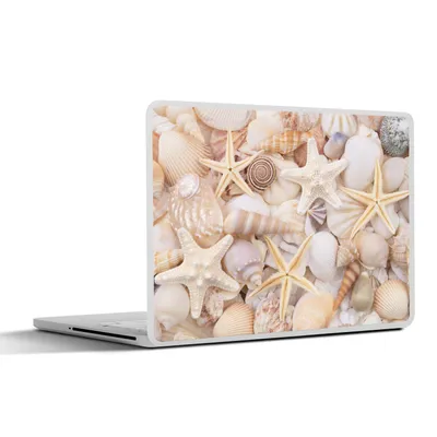 Produktbild von MuchoWow® Laptop Aufkleber Sticker Cover Seestern - Muscheln - Strand - Sommer 30x22 cm - Laptop-Sticker