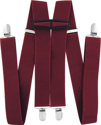 Produktbild von axy Herren Hosenträger 4 Stabile Clips H-Form einfarbig 3,5cm Breit verstellbar und elastisch 120cm Lang