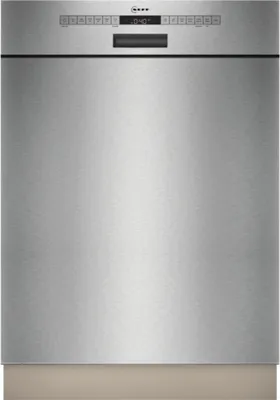 A front view of a stainless steel dishwasher.