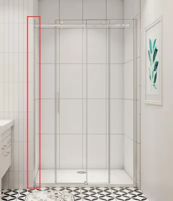 Produktbild von 195cm chrom Wandbegrenzungsrahmen  Aluminium-Rahmen dushe Zubehör Duschtür