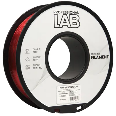 Zdjęcie produktu dla Filament Prof. Lab Pet-G 1.75Mm 1Kg Przezroczysty Czerwony | Transparent Red