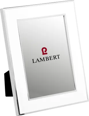 Produktbild von Lambert Portland Bilderrahmen 17,7x22,7 versilbert, Emaille weiß für Fotoformat 13  x 18  cm 42267
