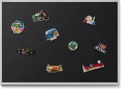Produktbild von Magnetboard 100x70 cm – Silberner Rahmen – Farbe Schwarz – Weißwandtafel, Magnetische Tafel – Büro, Magnetpinnwand