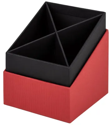 Produktbild von Stiftehalter, Schreibtisch-Organizer, 86 x 86 x 100 mm, rot, 1 Stück