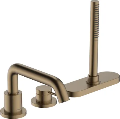 3-Loch Badarmatur Tecturis S, gebürstetes Bronze, mit sBox