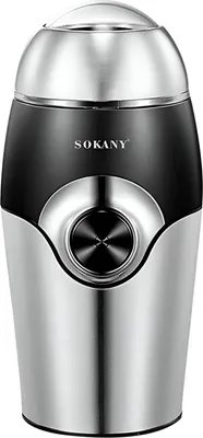 Image de Sokany, moulin à café électrique 150 W 50 g, compact et précis, noir/argent