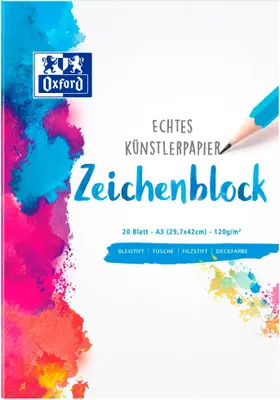 Produktbild von OXFORD Zeichenblock Schule DIN A3
