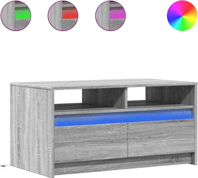 Produktbild von vidaXL LED-Couchtisch Grau Sonoma Holzwerkstoff