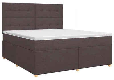 Immagine prodotto di Letto a molle con materasso marrone scuro 140 x 200 cm in tessuto