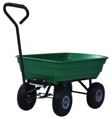 Produktbild von vidaXL Garten-Kippwagen 300 kg 75 L Grün