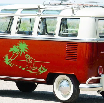 Produktbild von Aufkleber - Autoaufkleber "Beach Girl" 86cm x 60cm lindgrün - Tuning Carystyling Heckscheibe Auto