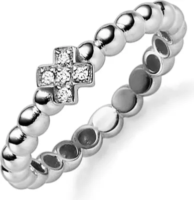 Kugelring-aus-585-Weißgold-mit-5-Diamanten-0-03ct-TW-SI
