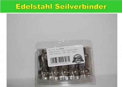 Produktbild von Edelstahl Seilverbinder 6 mm 5 Stück
