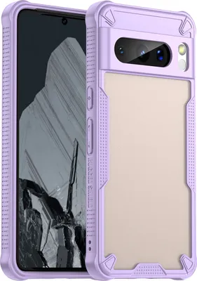 Immagine prodotto di Custodia protettiva per Google Pixel 8 Pro, retro traslucido opaco, custodia paraurti in TPU Viola