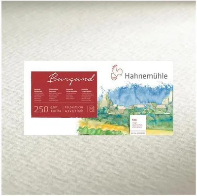 Produktbild von Hahnemühle Aquarell-Postkartenblock - 250 g/m² - rau - 10,5 x 21 cm - 20 Blatt