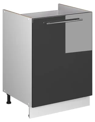 Produktbild von Spülenunterschrank Vicco Fame-Line Anthrazit Hochglanz/Weiß 60 cm, Model 62183