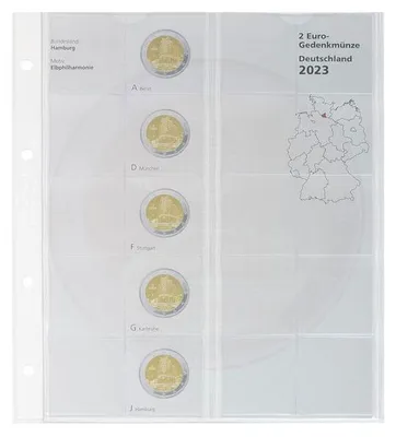 Produktbild von karat Vordruckblatt 2 Euro-Gedenkmünzen "Hamburg 2023" aus der Serie Deutsche Bundesländer 2023-2038