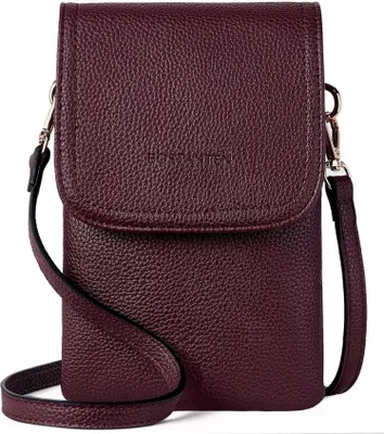 Produktbild von BOSTANTEN Handytasche Umhängetasche Damen Kunstleder Rot 6,5 Zoll