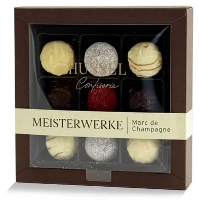 Produktbild von Hussel MEISTERWERKE Pralinenauslese Marc de Champagne, 110g