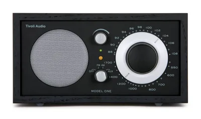 A Tivoli Audio Model One radio is shown against a white background.