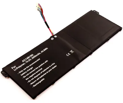 Produktbild von Akku für Acer TravelMate X349-M-7261 Li-Pol 15,2 Volt 3000 mAh schwarz
