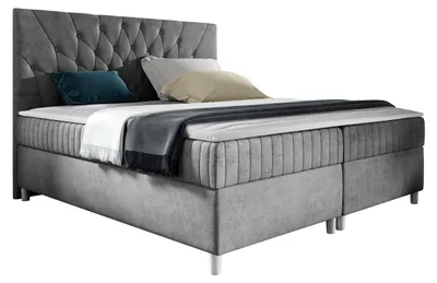 Produktbild von MIRJAN24 Boxspringbett Prowansja, Ehebett mit zwei Bettkästen, Doppelbett mit Topper, Schlafzimmer (Polo 894, Größe: 140x200 cm)
