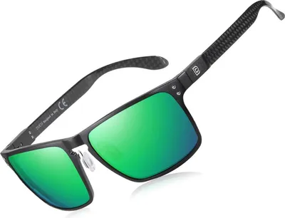 Image de DUCO Lunettes de soleil hommes Polarisées Lunettes de sport Lunettes de vélo UV400 noir