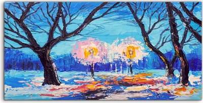Produktbild von Coloray Glasbild 140x70  Wandbild Glasbilder Abstrakte Malerei Kunst Pinselstriche