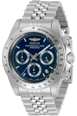 Zdjęcie produktu dla Invicta Speedway 30990 Zegarek Męski - Mechanizm Kwarcowy - Stal Nierdzewna z Niebieską Tarcza - 39 mm