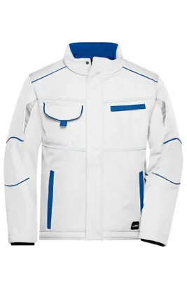 Produktbild von Workwear Softshell Padded Jacket - COLOR - white/royal, Gr. 4XL