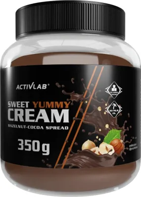 Produktbild von Activlab Sweet Yummy Cream – Haselnuss-Schokoladen-Creme Ohne Zucker und Palmöl | 350 g