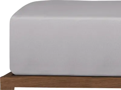Produktbild von uncover by SCHIESSER Edeljersey Spannbettlaken New Jersey | 100% Baumwolle | Matratzenhöhe bis 20cm | 180x200cm | Hellgrau