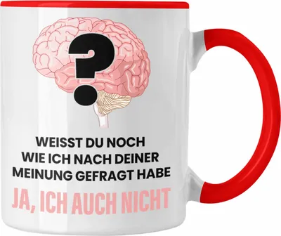 Produktbild von Trendation - Deine Meinung Interessiert Mich Nicht Tasse Geschenk Lustiger Spruch Kollegin Kollege (Rot)