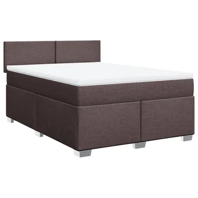 Produktbild von Boxspringbett mit Matratze Dunkelbraun 140x200 cm Stoff