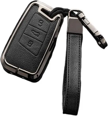 Productafbeelding van Volkswagen sleutelhouder van leer met beschermhoes van zinklegering