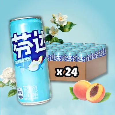 Produktbild von 24x Fanta Jasmine Peach – Erfrischungsgetränk, 330ml