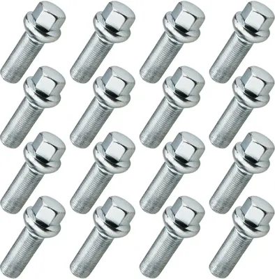 Zdjęcie produktu dla 16x śruba koła M15x1.25, długość gwintu: 45 mm, kołnierz kulisty, SW17