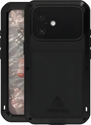 Produktbild von Handyhülle für iPhone 17, Love Mei Powerful mit Glas, Schwarz