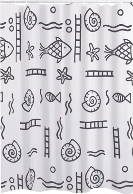 Produktbild von Ridder Duschvorhang Textil Neptun 180x200 cm grau 46317