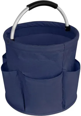 Immagine prodotto di Valigetta per l'acqua e la pulizia con diverse tasche, zaino impermeabile per il giardino, valigetta impermeabile con 6 scomparti per giardino, bagno e interni (blu)
