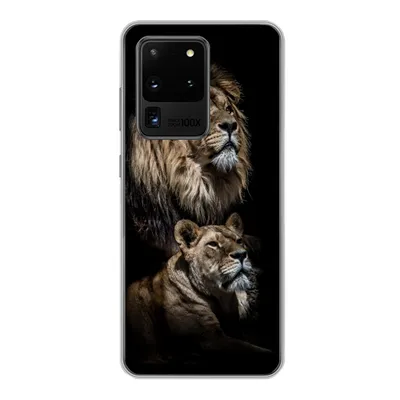 Produktbild von MuchoWow® Handyhülle Schutzhülle Hülle für Samsung Galaxy S20 Ultra Löwe - Löwin - Porträt Silikon Softcase Handy Hülle - Karteninhaber