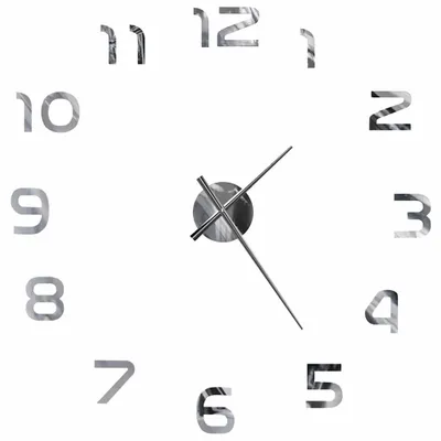 Immagine prodotto di vidaXL Orologio da parete 3D dal design moderno 100 cm XXL argento