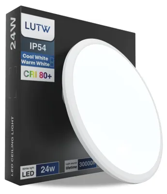 Zdjęcie produktu dla Lampa sufitowa LED LUTW, 24W, światło zimne (6500K), 2400lm, średnica 30 cm