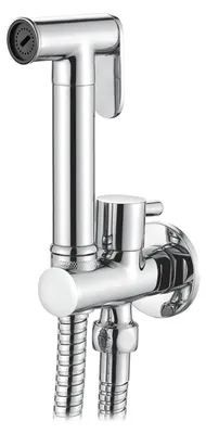 Immagine prodotto di Rubinetto per WC e bidet con doccetta, per acqua fredda, cromato, attacco G1/2, tubo da 120 cm