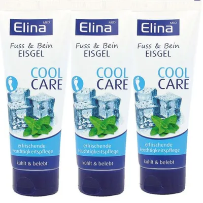 Produktbild von 3x 75 ml Elina Eis Gel Eisgel Ice Kühlgel kühlt erfrischt Fuß Bein
