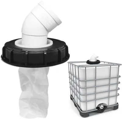 Imagen del producto de Filtro IBC con tapa de nylon, 45°, 163 mm, lavable, para depósito de agua de lluvia