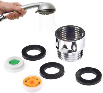 Obrázek produktu pro Sada omezovačů průtoku vody – úsporná sprchová hlavice – úspora vody v domácnosti – konstrukce z mosazi – 4 kusy – chrom